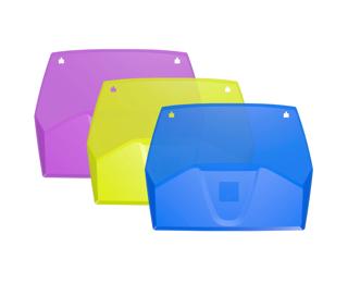 Set de 3 trieurs muraux horizontaux 1 compartiment Crystal - Couleurs assorties