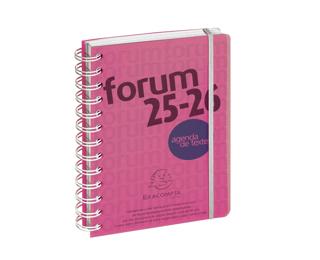 Agenda Forum Linicolor 12 x 17 cm Journalier Août 2025 à Juillet 2026 - Rose