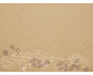 Barquette de 400 sets de table papier gaufré, Kraft Fleuri - Format 30x40cm 