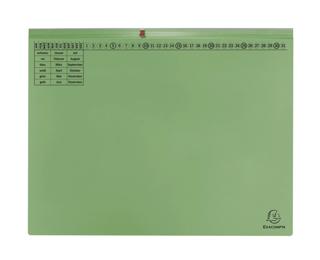 Exaflex Premium, Kanzlei Hängehefter, 1 Abheftvorrichtung, Rechtsheftung, 265x318mm, Packung mit 25 Stück - Grün