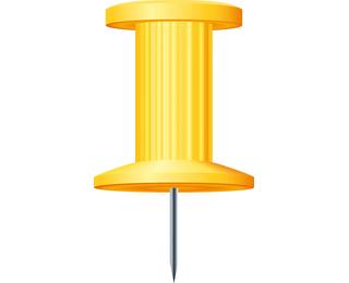 Doos met 25 prikbordspelden Push Pins - punthoogte 7mm - 10mm diameter 