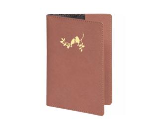 Etui passeport Elise. - Terracotta