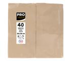 Paquet de 40 serviettes micro gaufrées ouate 2 plis - pliées 1/8