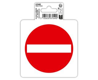 Zelfklevend antislip PVC bord Verboden richting 10 cm 
