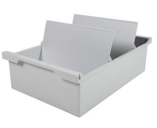 Bac 1200 fiches DIN A5 - Gris lumière