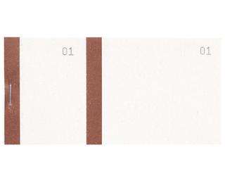 Bloc vendeur à bande couleur 100 feuillets double numérotage - Format 6,6x13,5 cm 