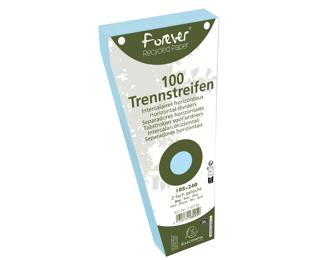 FOREVER® Pak van 100 trapezium tabstroken met perforatie 180g - 105x240mm - Lichtblauw