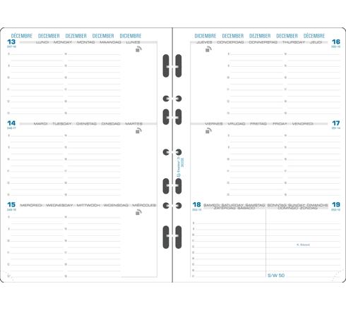 Exacompta Exatime 14 - Recharge Pour Organiseur - 2 Jours Par