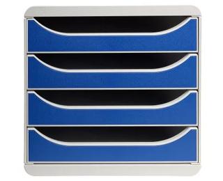 Schubladenbox Big Box Plus, 4 offene Schubladen, Office - Blau