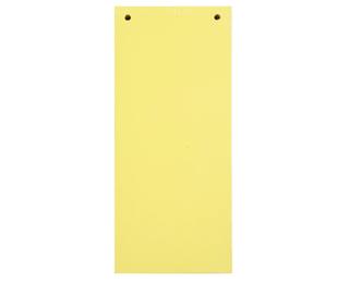 Paquet 100 fiches intercalaires horizontales unies perforées - 105x240mm - Jaune