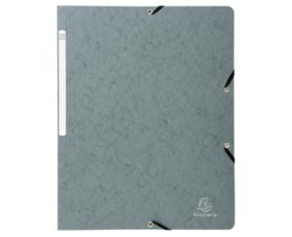 Folder Elastic w/o Flap+Label A4 Lime - Grey