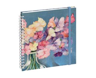 Agenda de bureau Lady 18S spiralé Sophie Adde 15 x 17 cm Semainier Janvier à Décembre 2027 Fleurs - Visuel