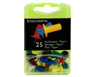 Exacompta 'Papic' Push Pins - Assorted colours