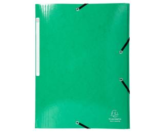 Chemise à élastiques 3 rabats Maxi capacity carte lustrée pelliculée 425gm2 Iderama A4 - Vert foncé