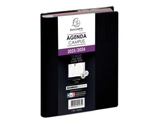 Agenda Forum Campus 12 x 17 cm Journalier Août 2025 à Juillet 2026 - Couleurs assorties