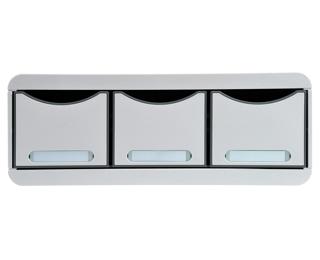 TOOLBOX, Ablagemodul mit 3 Schubladen - Lichtgrau