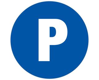Panneau polypropylène non adhésif Parking privé 30 cm - Bleu
