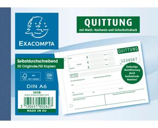 Quittungsblock, DIN A6, 2x50 Blatt 