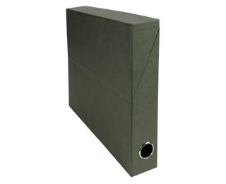 Scatola per progetti economica dorso 50mm cartoncino rivestito - 25 ,5x34cm - Verde scuro