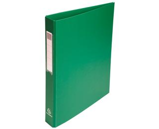 Classeur rembordé polypropylène 4 anneaux ronds de 25mm sur 3eme de couverture - Vert