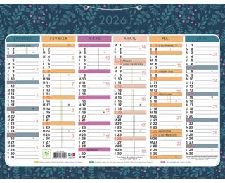 Calendrier Mini Labo avec décor recto-verso 43 x 33,5 cm Semestriel 2026