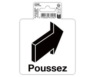 Panel Push PVC 10x10cm FR - Schwarz