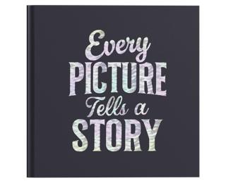 Album photos livre 30 pages noires Lettres - Bleu