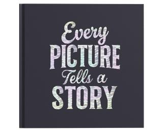 Album photos livre 30 pages noires Lettres - Bleu