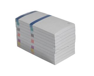 Bloc vendeur à bande couleur 100 feuillets double numérotage - Format 6,6x13,5 cm 