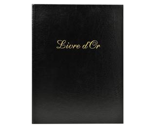 Livre d'or Balacron avec titre 100 pages blanches - 27x22 cm vertical - Couleurs assorties