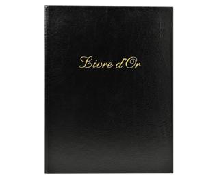 Livre d'or Balacron avec titre 100 pages blanches - 27x22 cm vertical 