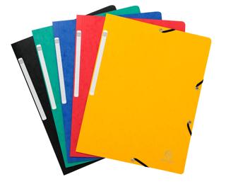 Elasticated folder without flap 400gsm hard glazed mottled premium pressboard- A4 size 