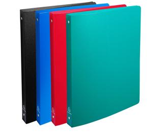 Ringbuch aus PP 700µ mit 4 Ringen 20mm, Rücken 30mm, blickdicht, DIN A4 Überbreite - Farben sortiert
