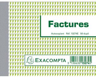 Manifolds Factures 10,5x13,5cm - 50 feuillets dupli - Sous film par lot de 5