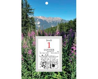 Bloc éphéméride comique Classique sur plaque illustrée 18 x 26 cm 2026 