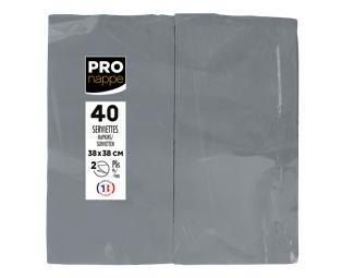 Tissue-Servietten, Packung mit 40 Stück, mikrogeprägt (Point-to-Point), 2-lagig, 1/8 Kopffalz, 38x38 cm