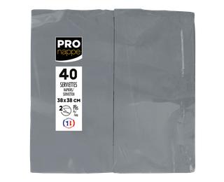 Paquet de 40 serviettes micro gaufrées ouate 2 plis - pliées 1/8 
