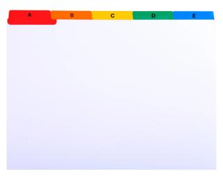 Record Cards A-Z 25 Reinforced Tabs A5 - White