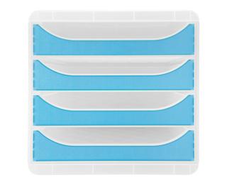Module de classement Big Box 4 tiroirs Chromaline - Turquoise