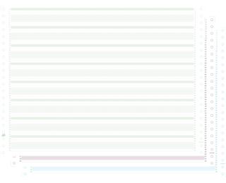 1000 feuilles de listing autocopiant zoné vert/bistre/bleu 380x11 3plis Bandes Caroll Non Détachables 