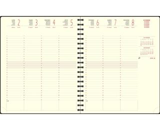 Recharge Agenda de bureau Eurotime 22S spiralé 18,5 x 22,5 cm Semainier Janvier à Décembre 2027