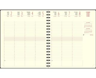 Recharge Agenda de bureau Eurotime 22S spiralé 18,5 x 22,5 cm Semainier Janvier à Décembre 2027