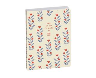 Agenda Forum Julie Adore Fais ce que tu aimes 12 x 17 cm Journalier Août 2025 à Juillet 2026 