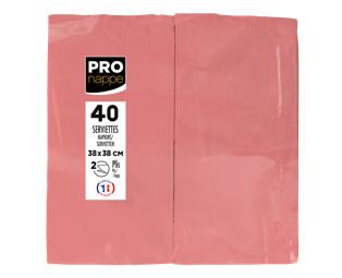 Paquet de 40 serviettes micro gaufrées ouate 2 plis - pliées 1/8