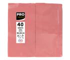 Pack of 40 Micro-Embossed 1/8 Wadded Napkings, 38x38cm.