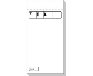 Bloc commande maître d'hôtel PICTO autocopiant blanc 79x150 tripli 50/3
