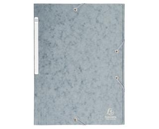 Cartella 3 lembi con elastici Maxi capacity cartoncino lustré 425g/mq - A4 - Grigio