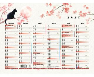 Calendrier Sapporo 29,5 x 22 cm Semestriel 2027 