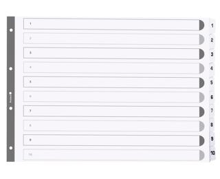 Div Mylar Dividers A3 White 1-10 - White