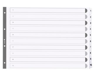 Div Mylar Dividers A3 White 1-10 - White
